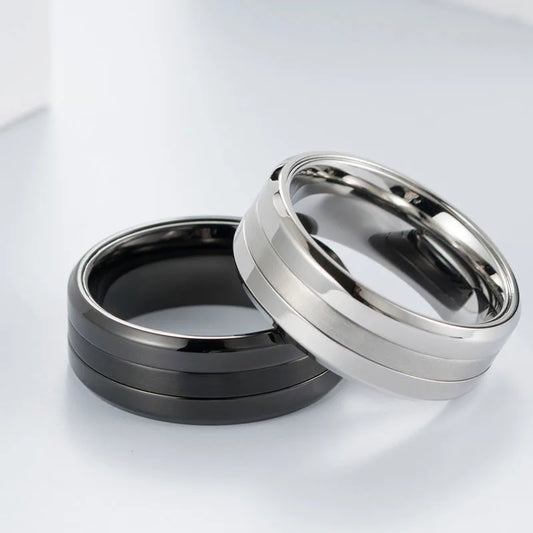 Matte High Polished Stainless Steel Ring