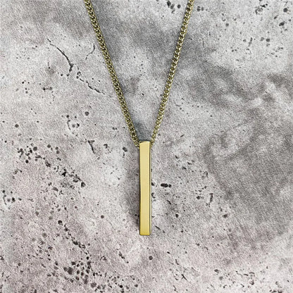 Classic Rectangle Cuban Chain Necklace