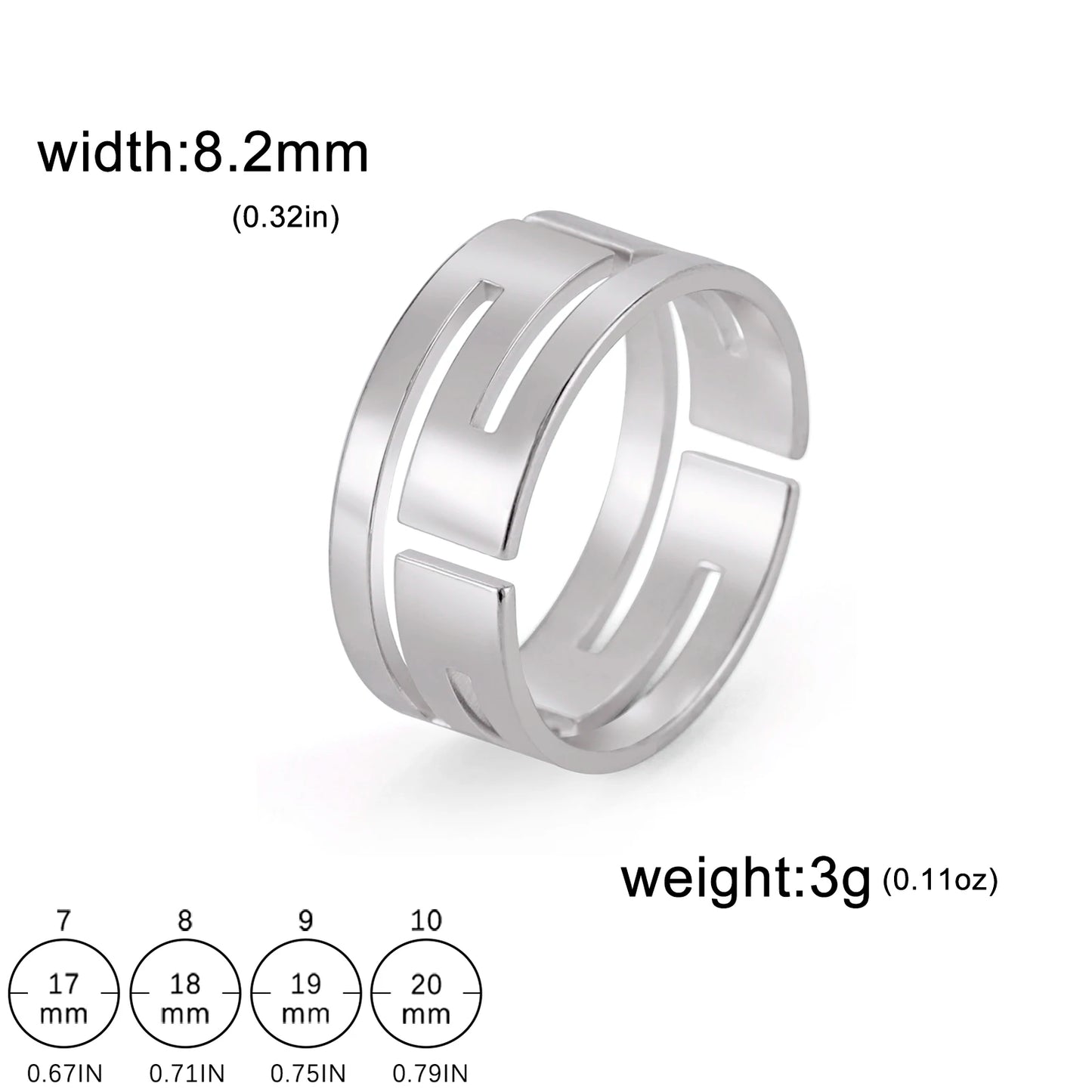 Black Stainless Steel Men's Rings