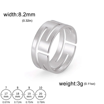 Black Stainless Steel Men's Rings