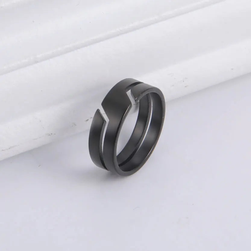 Black Stainless Steel Men's Rings