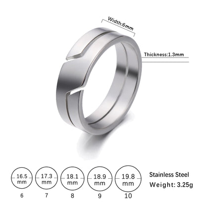 Black Stainless Steel Men's Rings