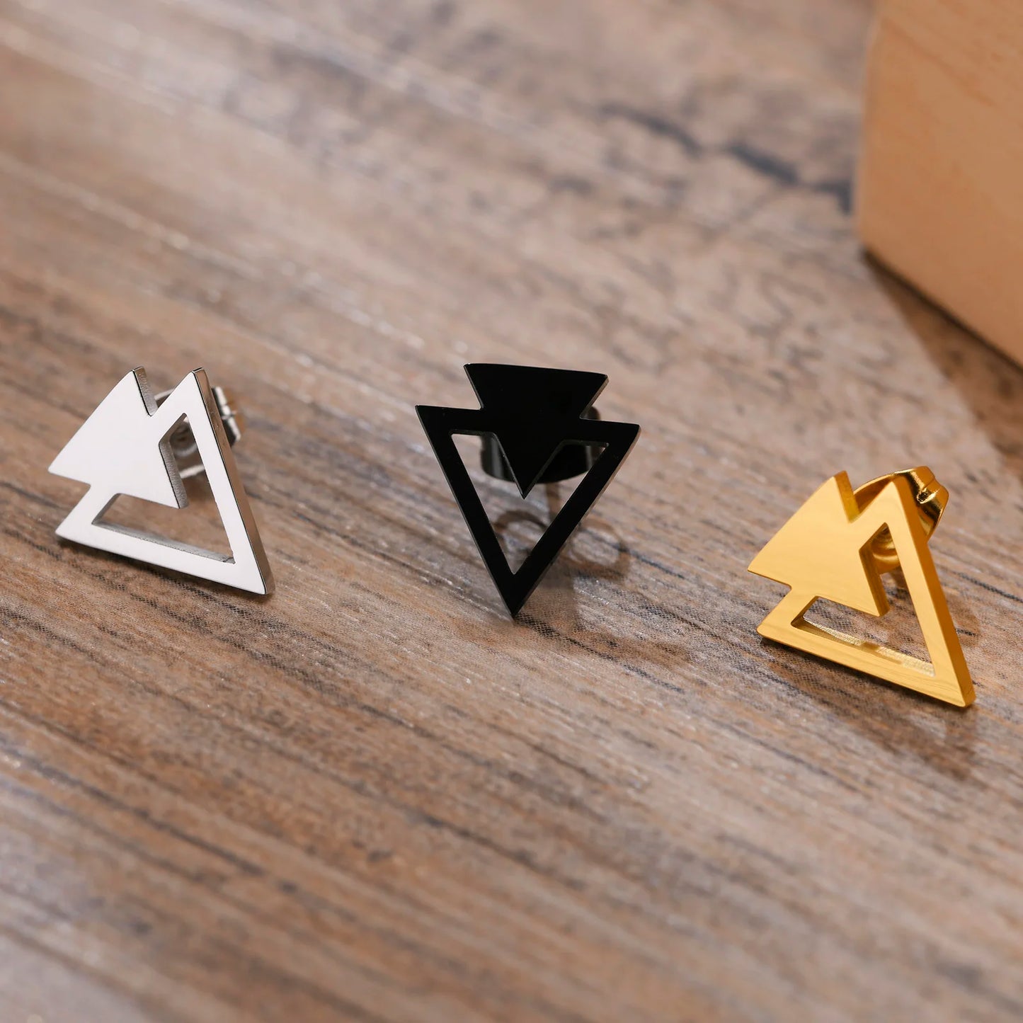 Double Triangle Arrow Stud Earrings