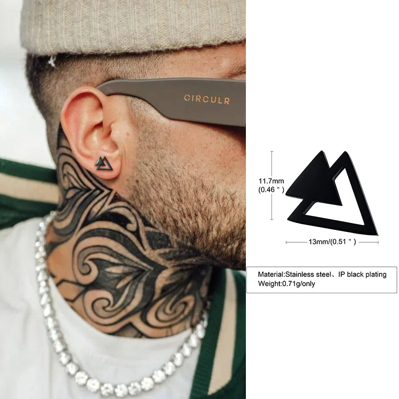 Double Triangle Arrow Stud Earrings